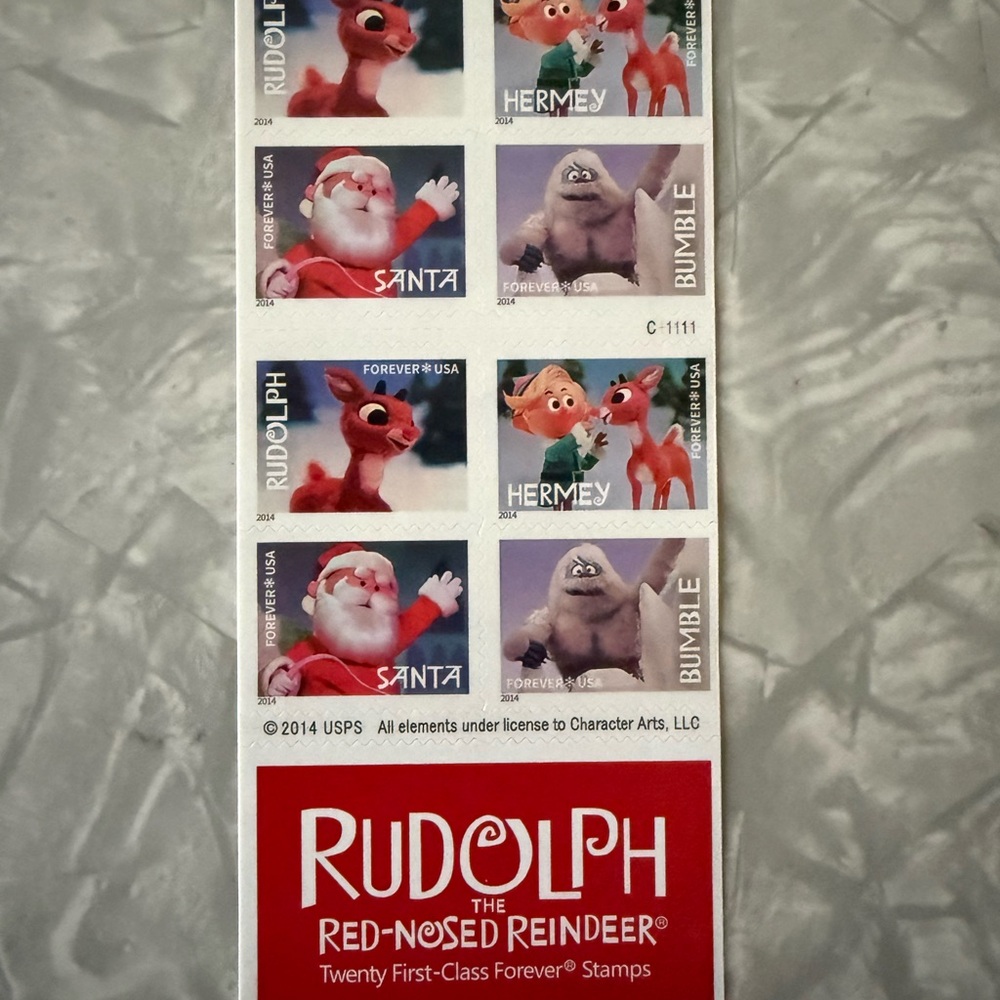 Rudolph the Red-Nosed Reindeer Stamps forever stamps 20 count